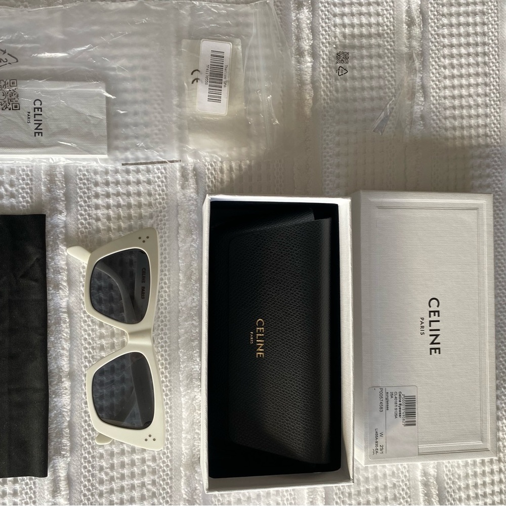 Celine Elegant White sunglasses with original boxes 350$